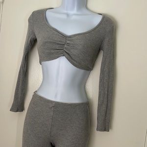 Two-piece gray suit